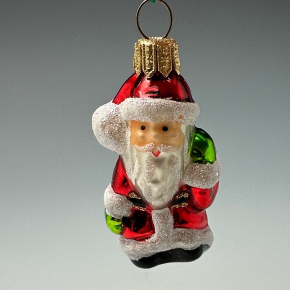 Festive Santa Claus Glass Ornaments Set - Red and White - Picture 7 of 12